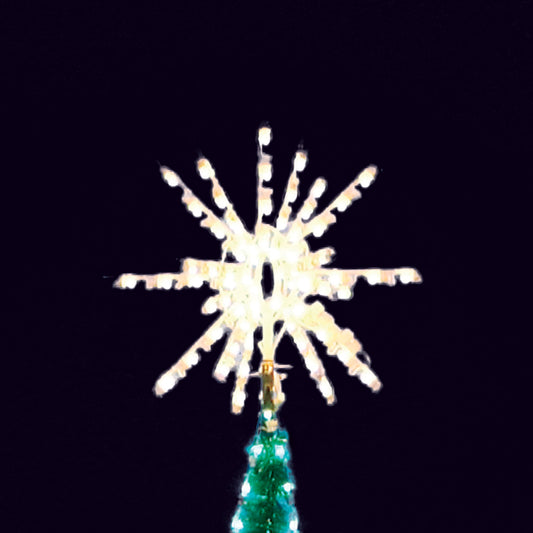 star, tree topper, led, aluminum frame, commercial quality, burst, christmas, outdoor, C7 bulbs