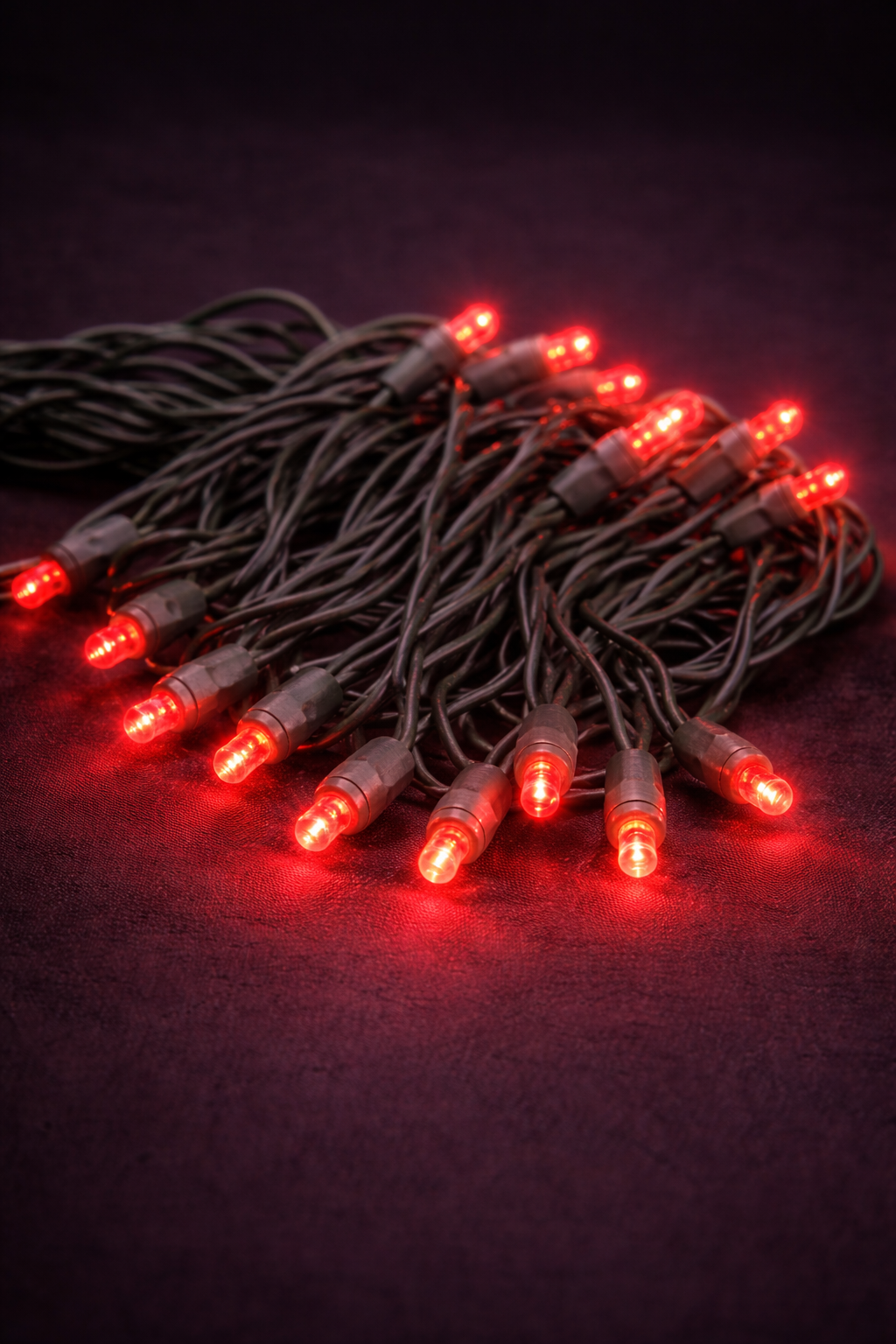5mm Concave LED Light Strings- 25' 6" Spacing, Green Wire (110402)
