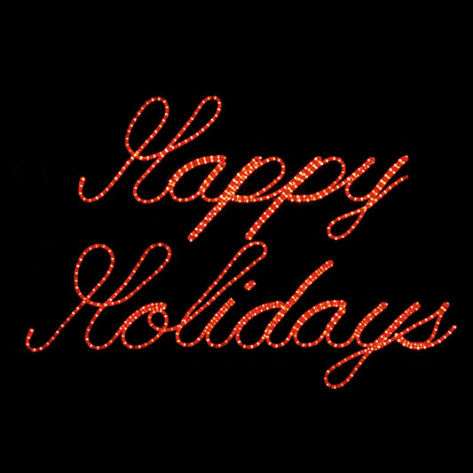 Small light Happy Holiday sign, Christmas, Holiday outdoor decoration,