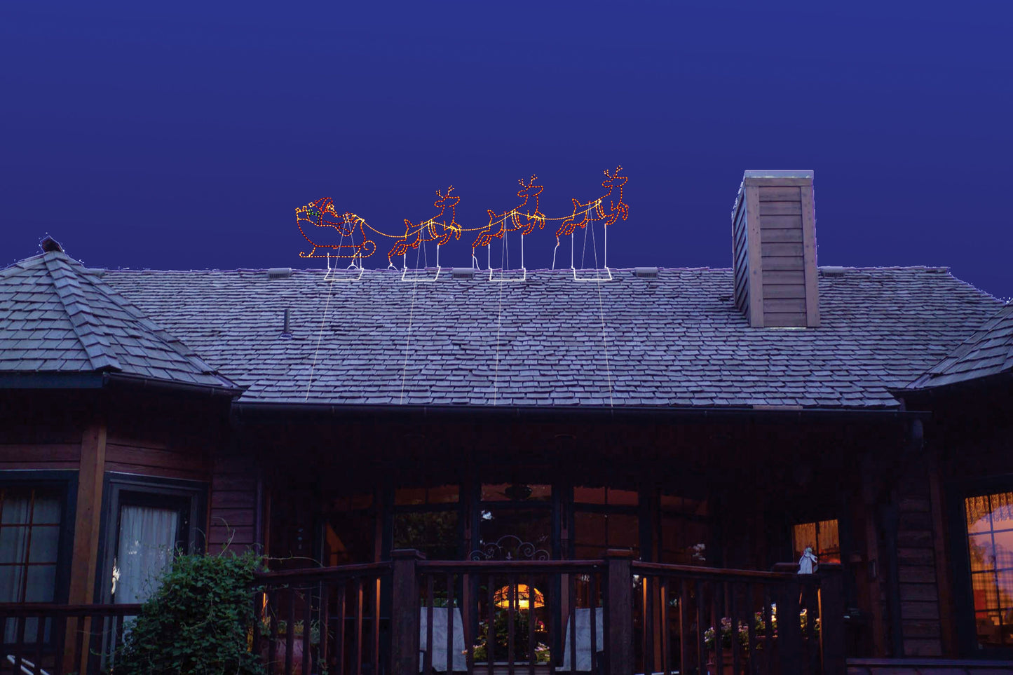 outdoor, indoor, LED, lights, quality, durable, commercial-grade, light motif, Christmas, holiday decoration, 2021, santa, sleigh, reindeer, Santa set, sleigh, rooftop