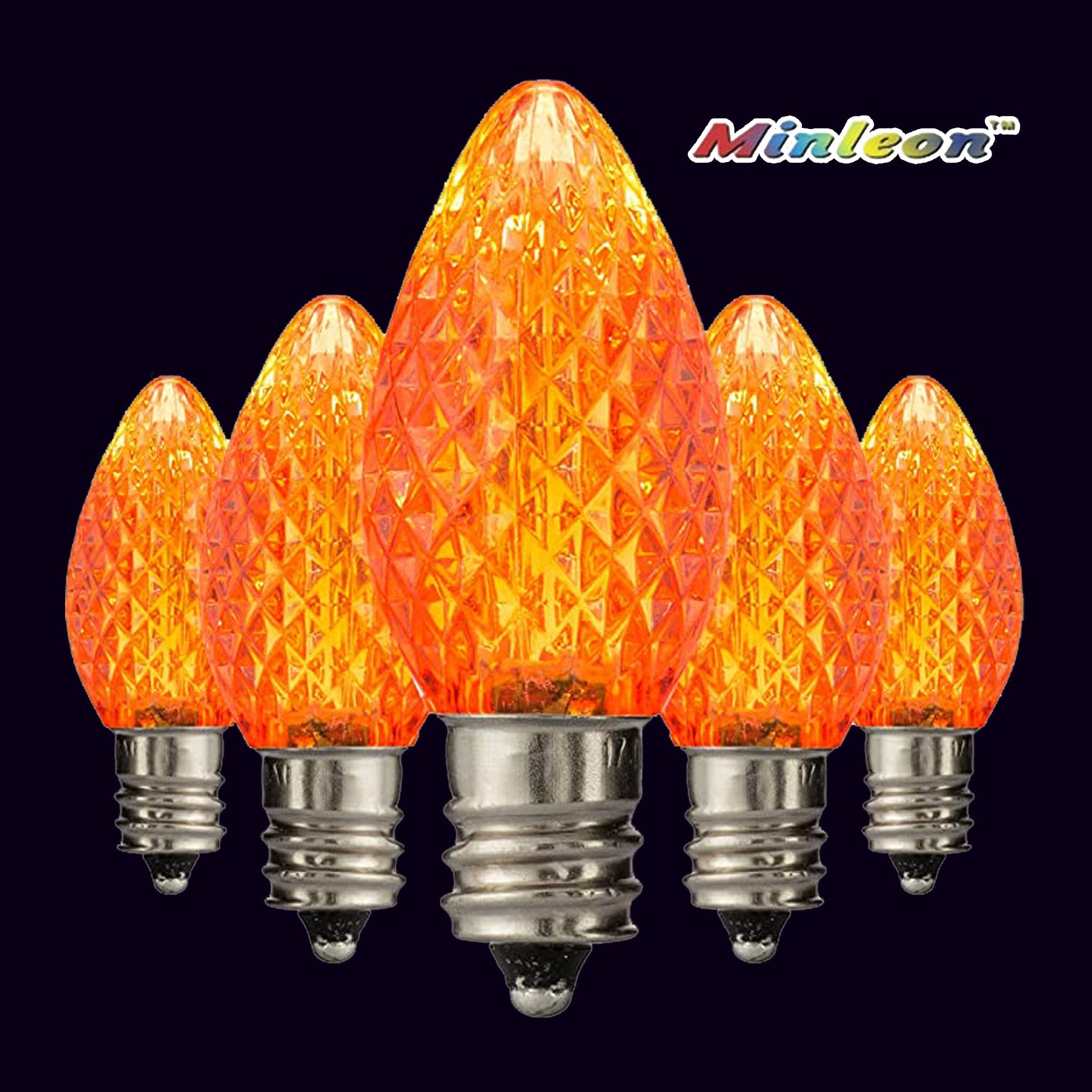outdoor, indoor, LED, bulb, lights, quality, durable, commercial-grade, replacement, C7, 2021, static, minleon, orange, amber
