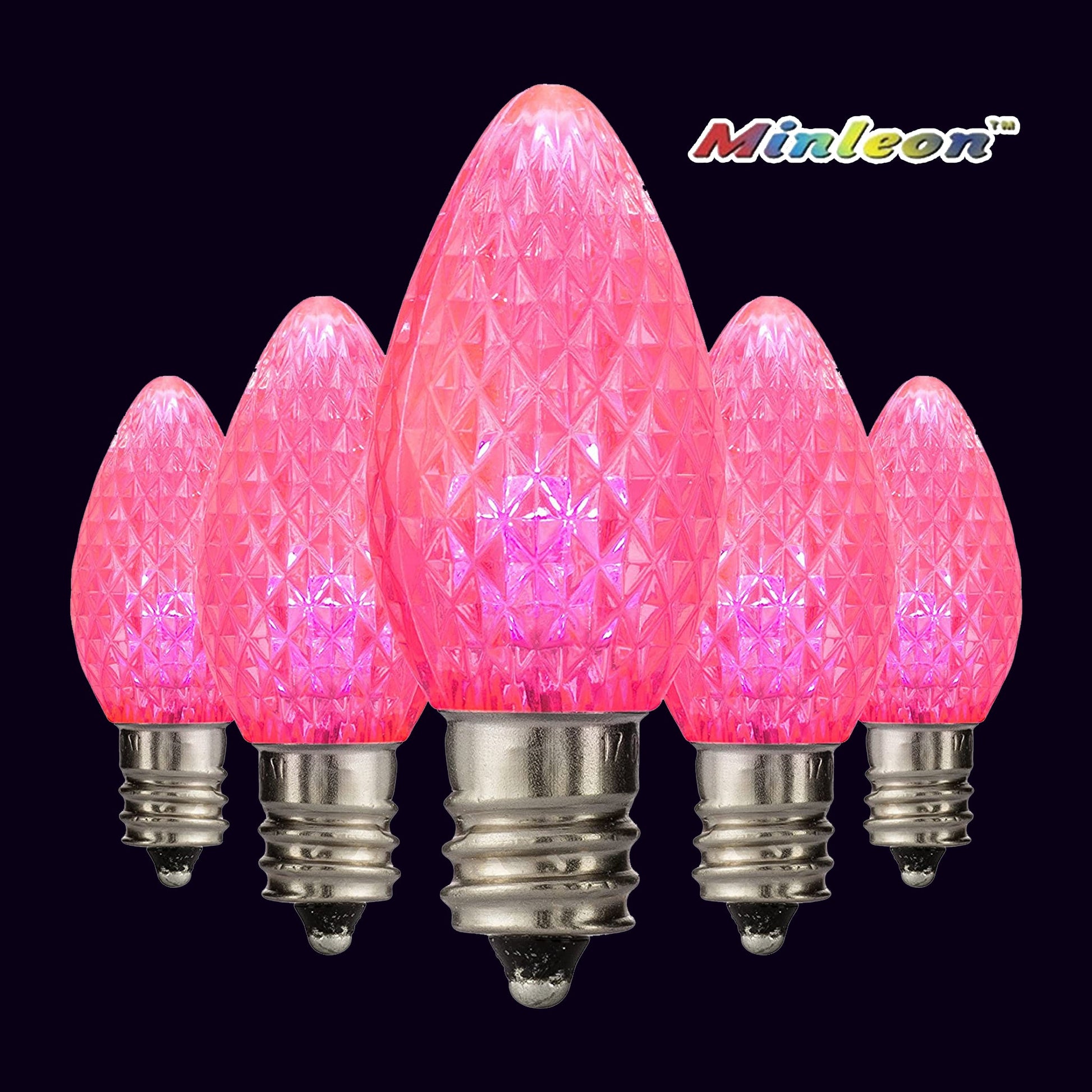 outdoor, indoor, LED, bulb, lights, quality, durable, commercial-grade, replacement, C7, 2021, static, minleon, pink