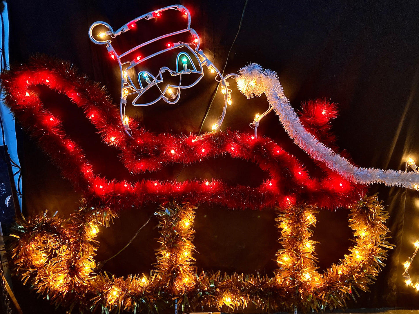 2D Steel Frame Santa & Sleigh