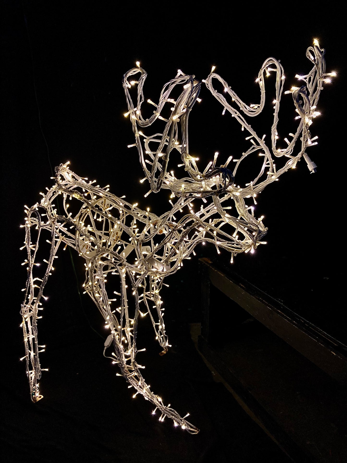 3D Steel Frame Standing Reindeer