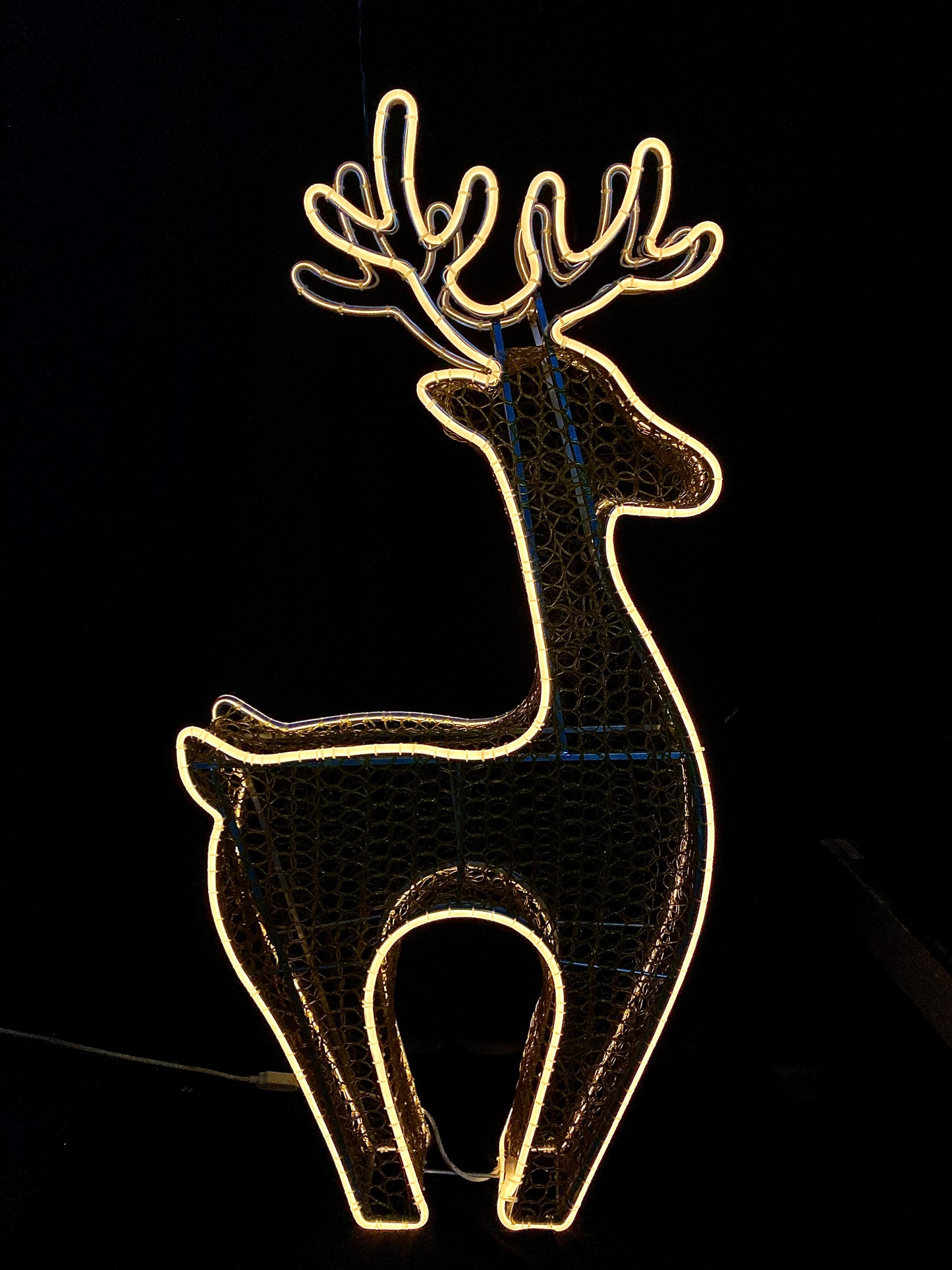 3D Rope Light Reindeer Motif