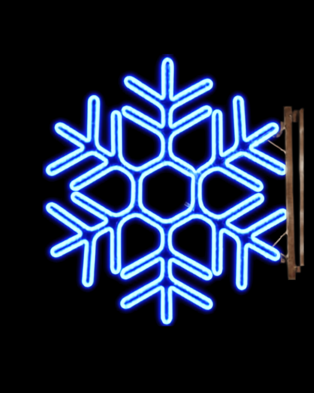 Neon Flex Pole Decoration - Hexagon Snowflake