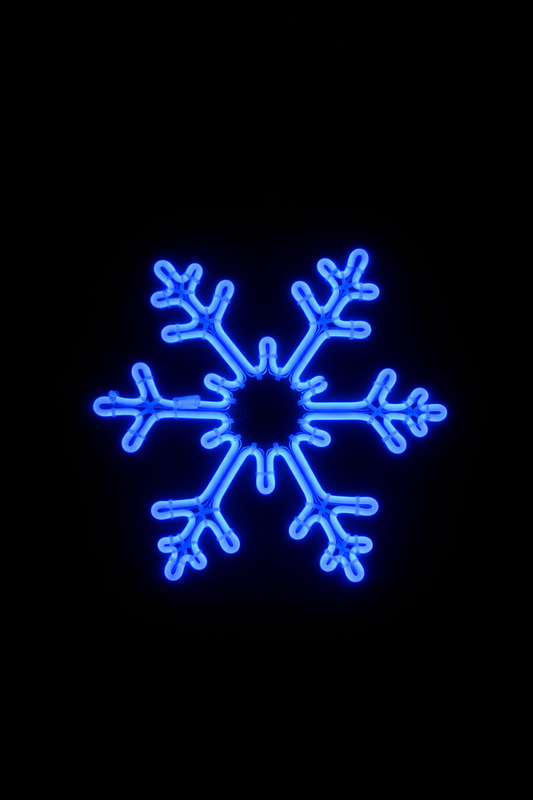 Neon - 6 Point Hanging Snowflake