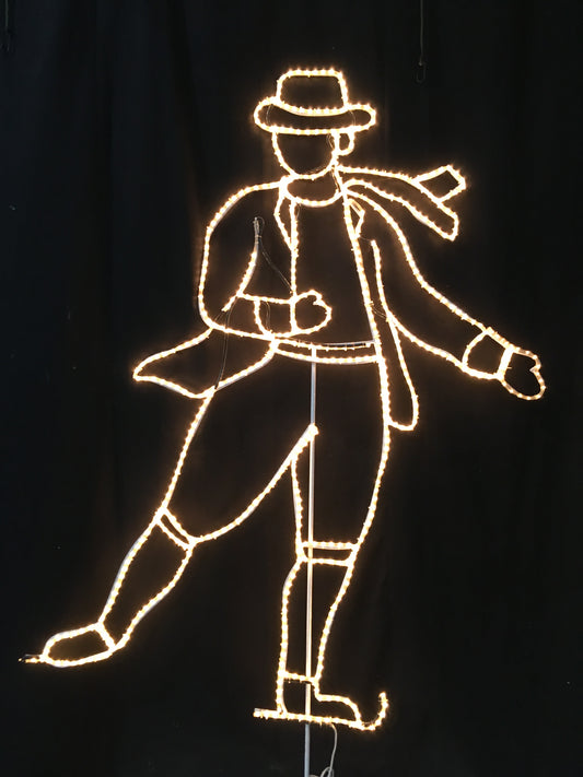 2D Steel Frame Victorian Male Skater with Scarf