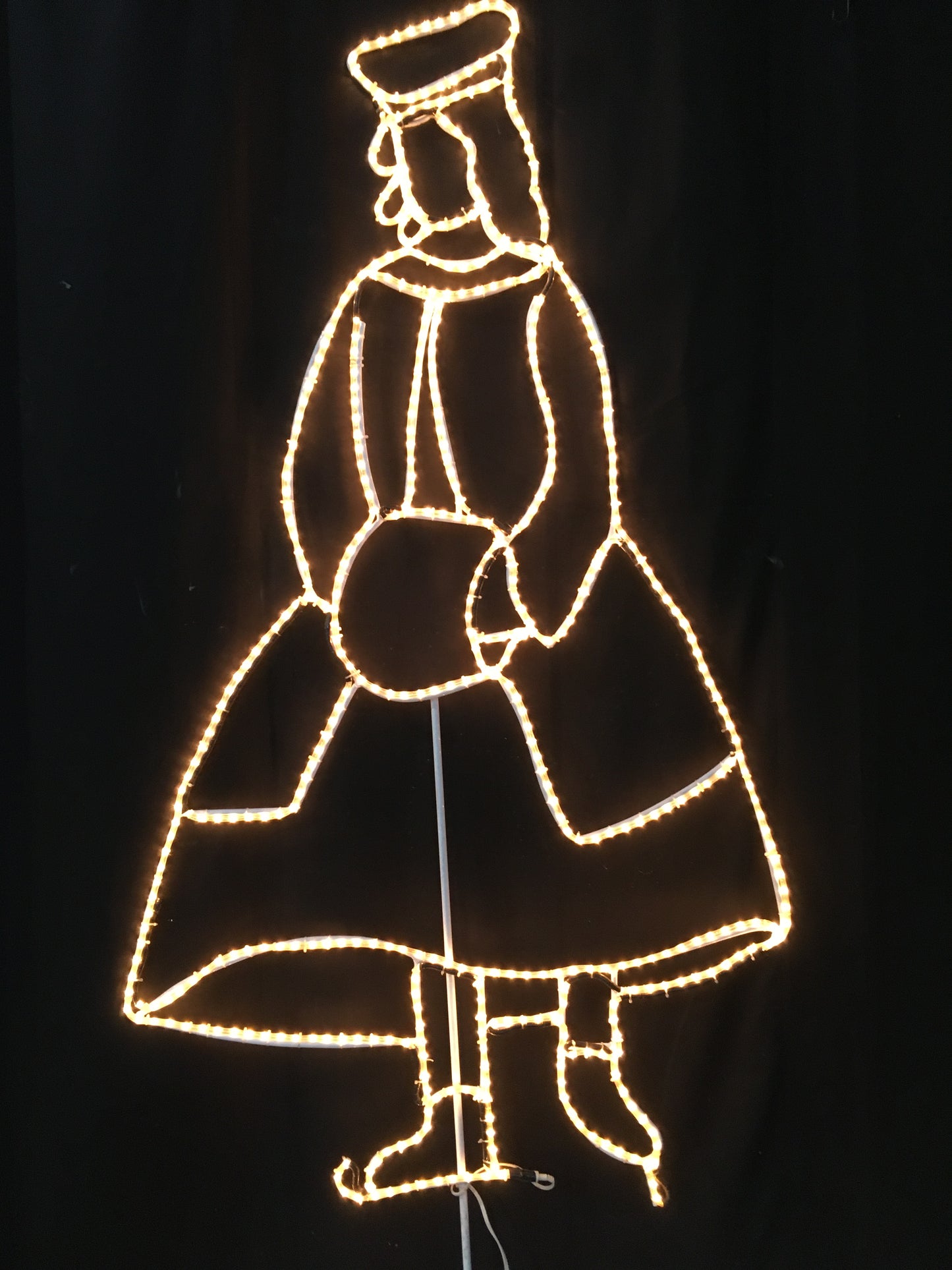 2D Steel Frame Victorian Female Skater with Hand Muffs