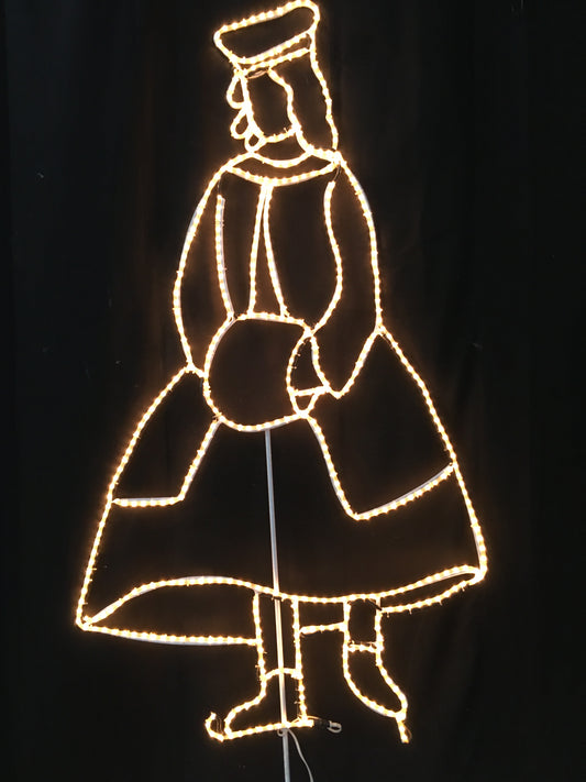 2D Steel Frame Victorian Female Skater with Hand Muffs