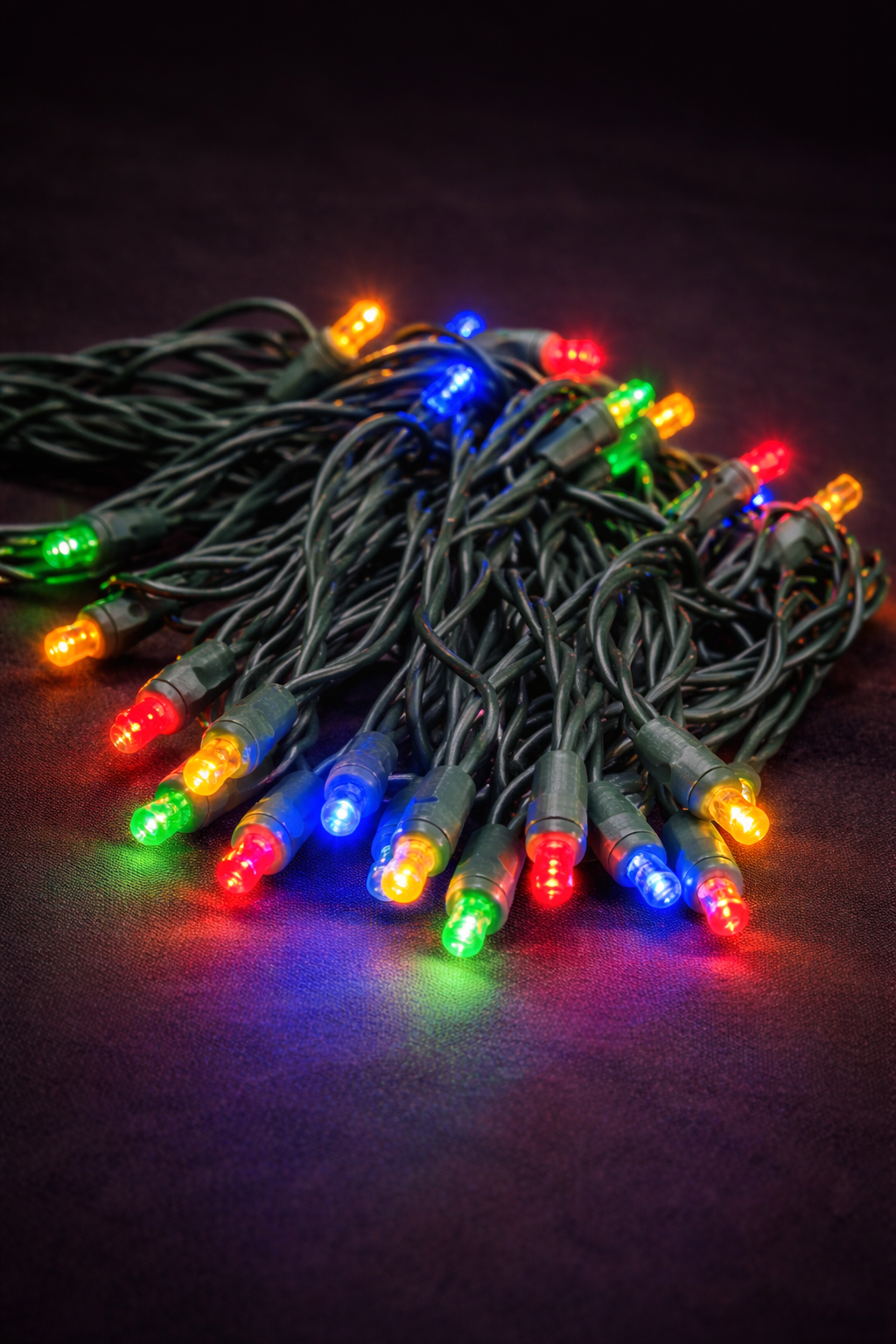 5mm Concave LED Light Strings- 25' 6" Spacing,  Green Wire (110402)