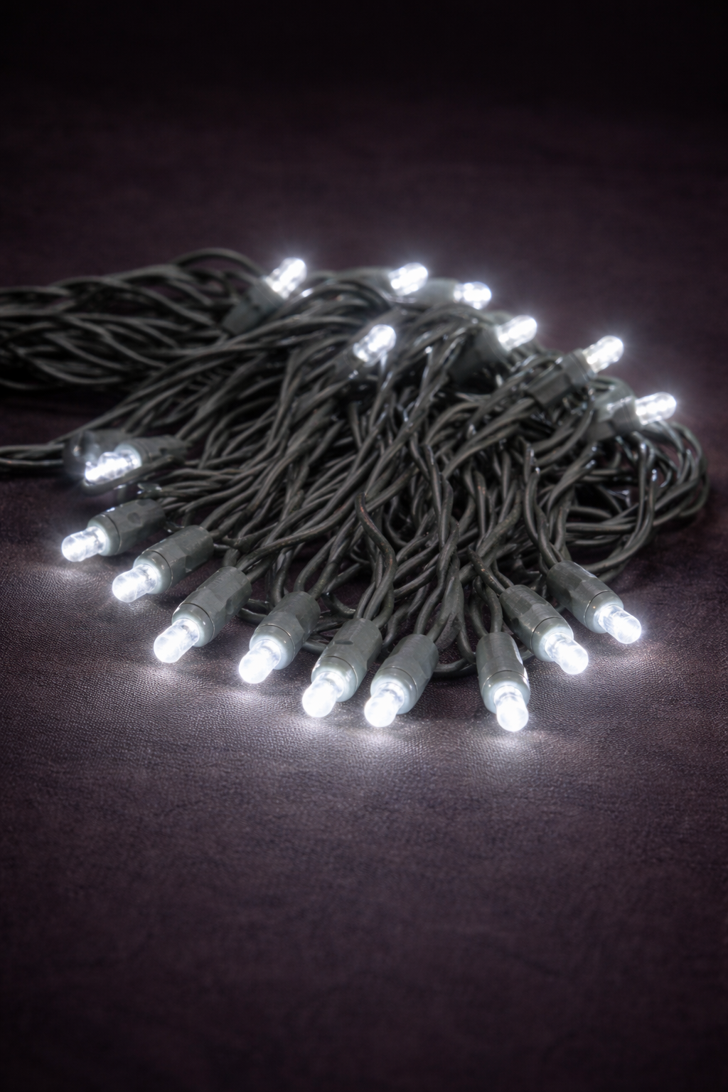 5mm Concave LED Light Strings- 25' 6" Spacing,  Green Wire (110402)