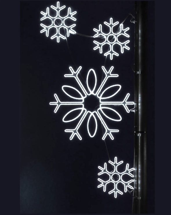 Neonflex- Pole Decoration - Snowflake Cluster