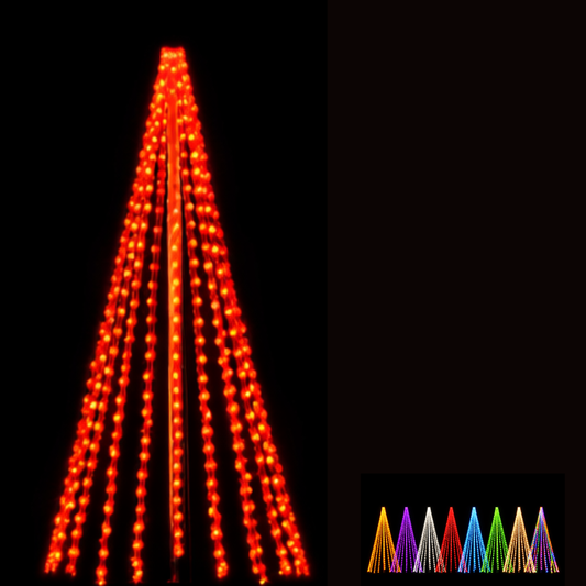 8ft 4" Curtain String Single Loop Lights - Red Steady (3401-R)