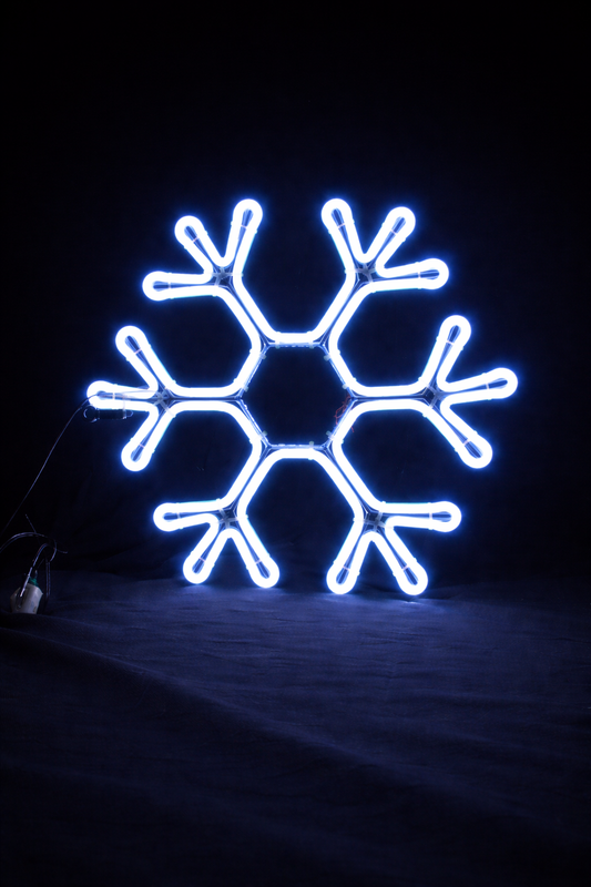Neon - Hanging Hexagon Snowflake