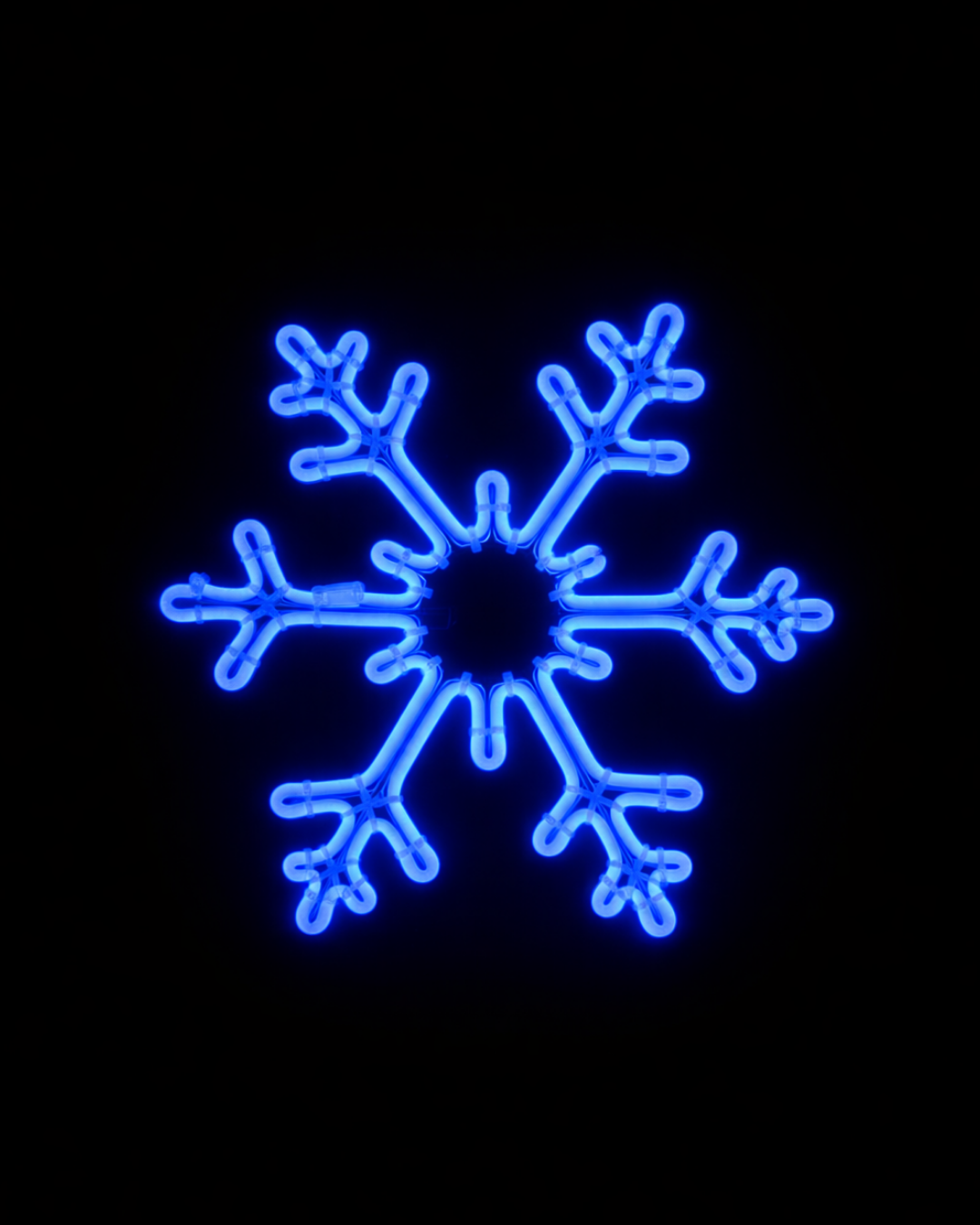 Neon Flex Pole Decoration - 6 Point Snowflake