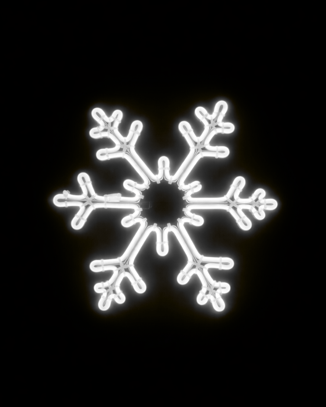 Neon Flex Pole Decoration - 6 Point Snowflake
