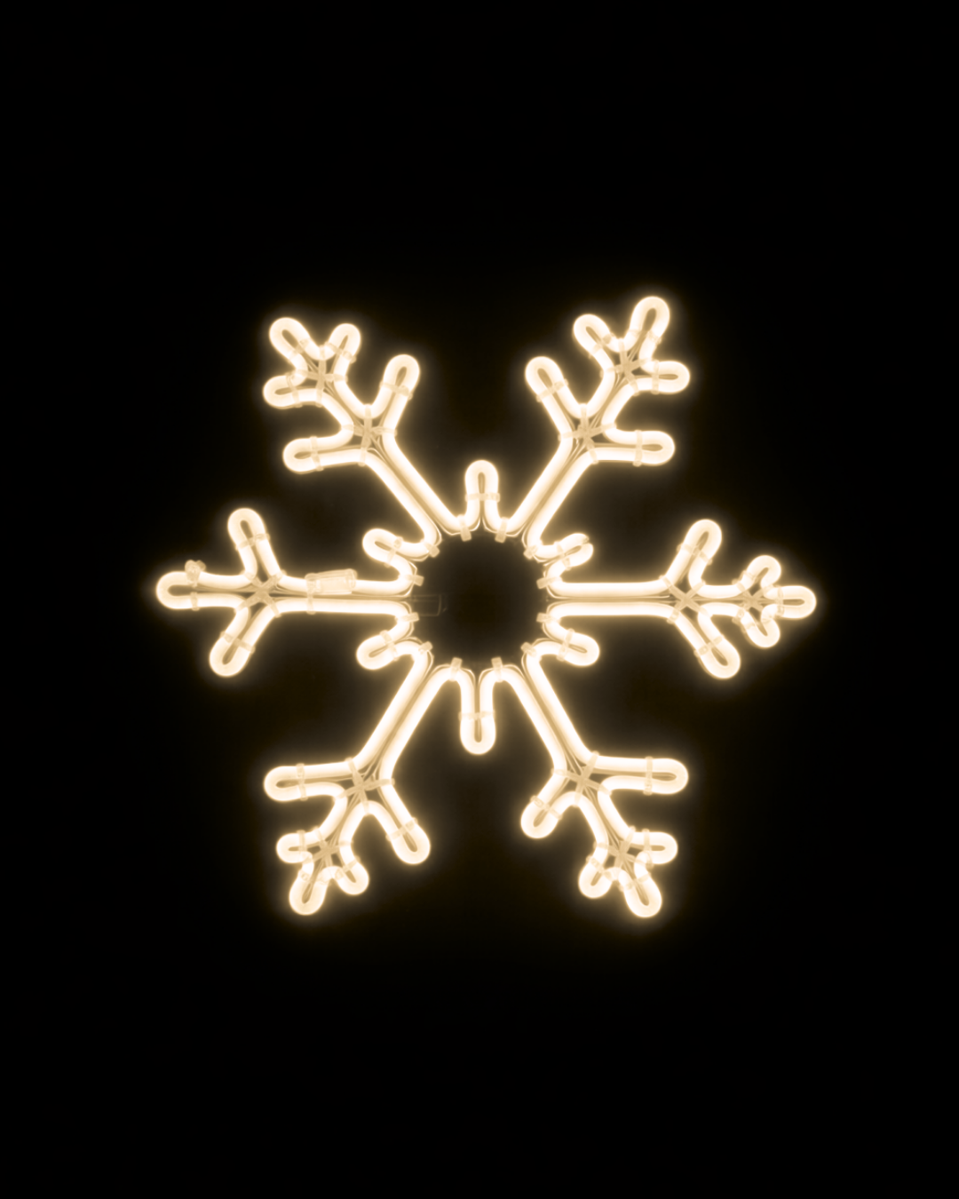 Neon Flex Pole Decoration - 6 Point Snowflake