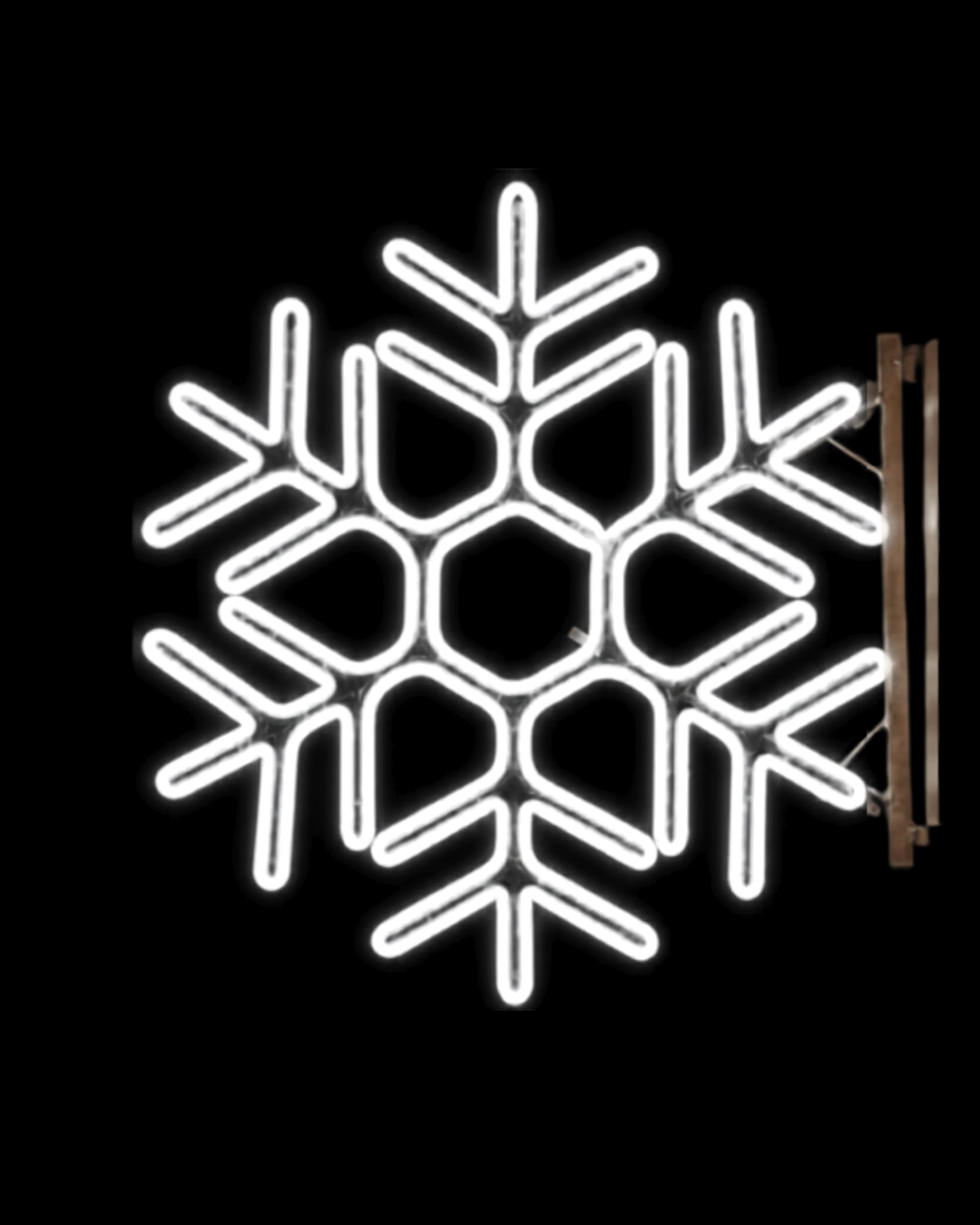 Neon Flex Pole Decoration - Hexagon Snowflake