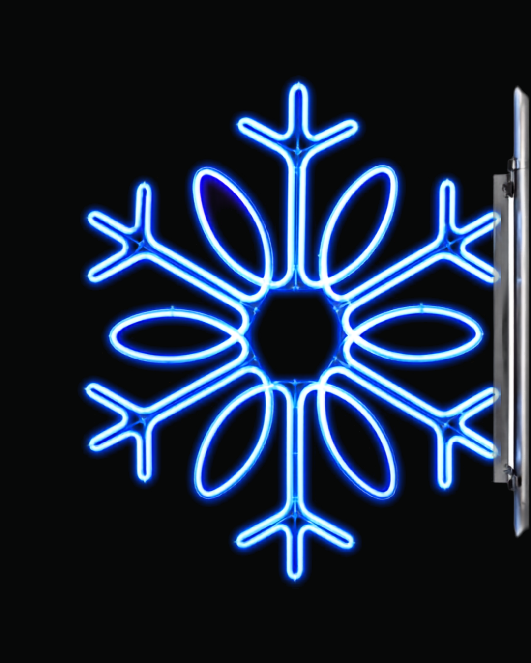 Neon Flex Pole Decoration - Single Loop Snowflake