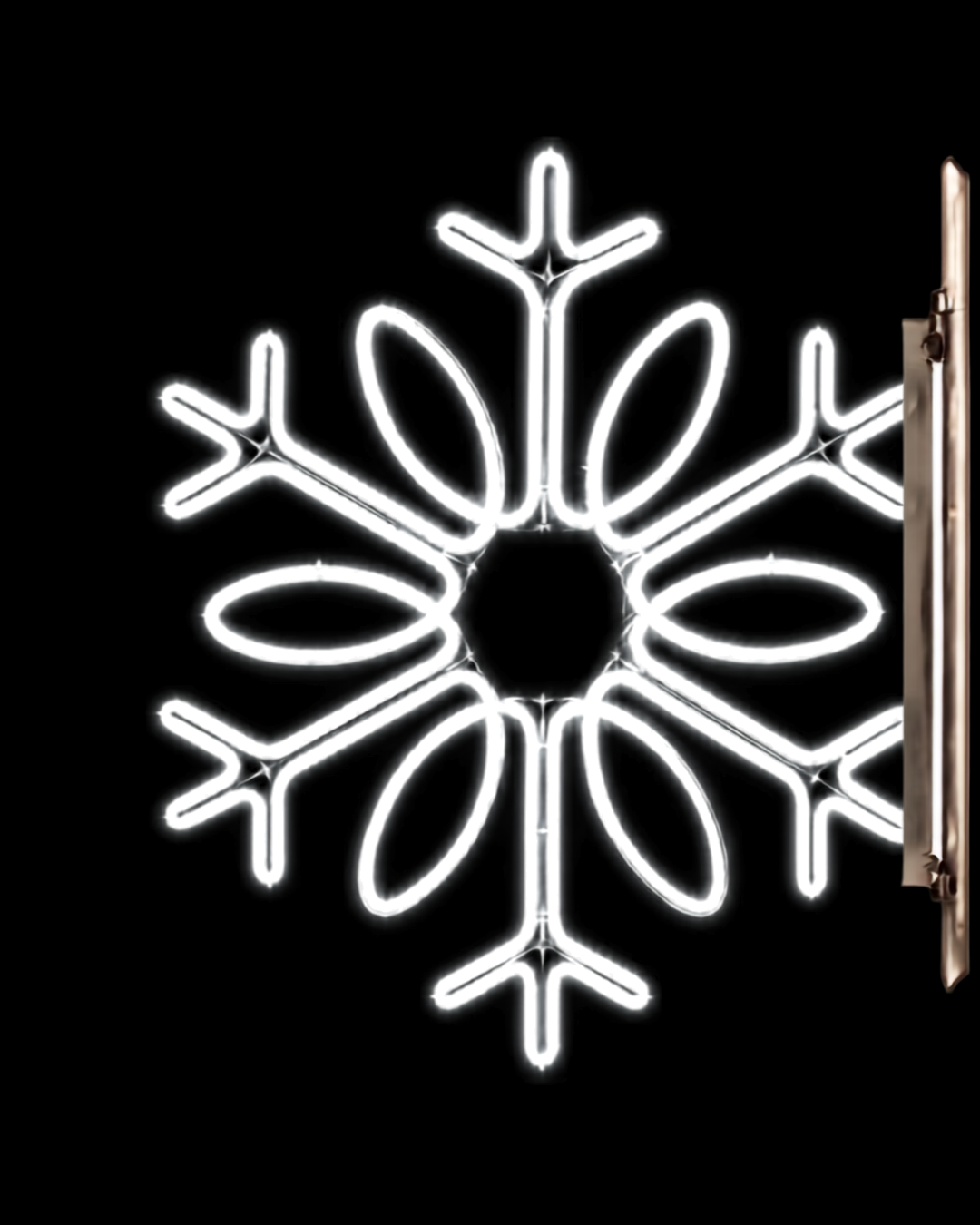 Neon Flex Pole Decoration - Single Loop Snowflake