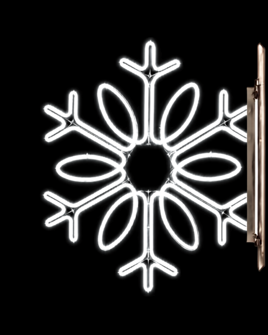 Neon Flex Pole Decoration - Single Loop Snowflake