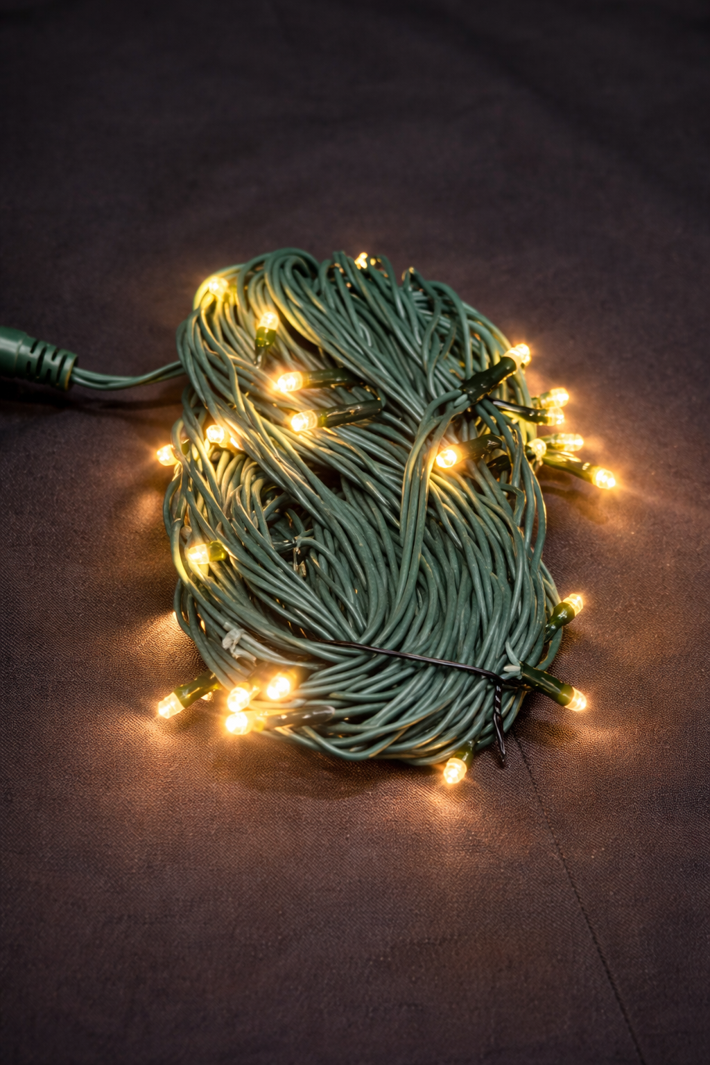 5MM LED Light String- 50' 12" Spacing,  - Green Wire, (XL-2828)