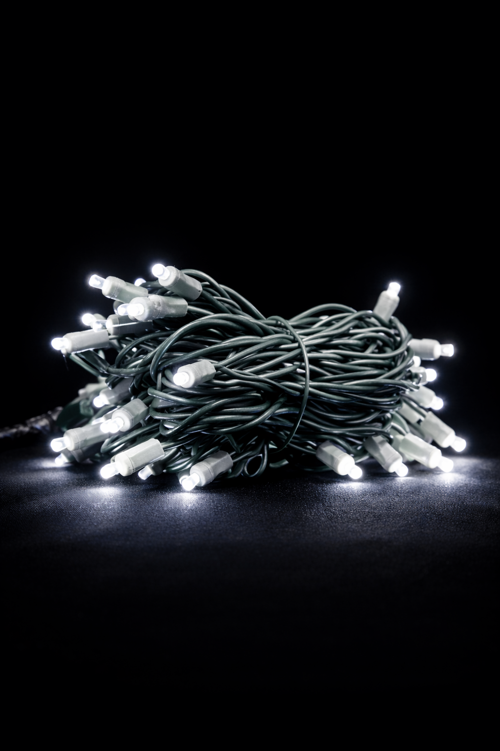 5MM Conical LED Light Strings- 25' 6" Spacing,  - Green Wire (XL-L9051SP)