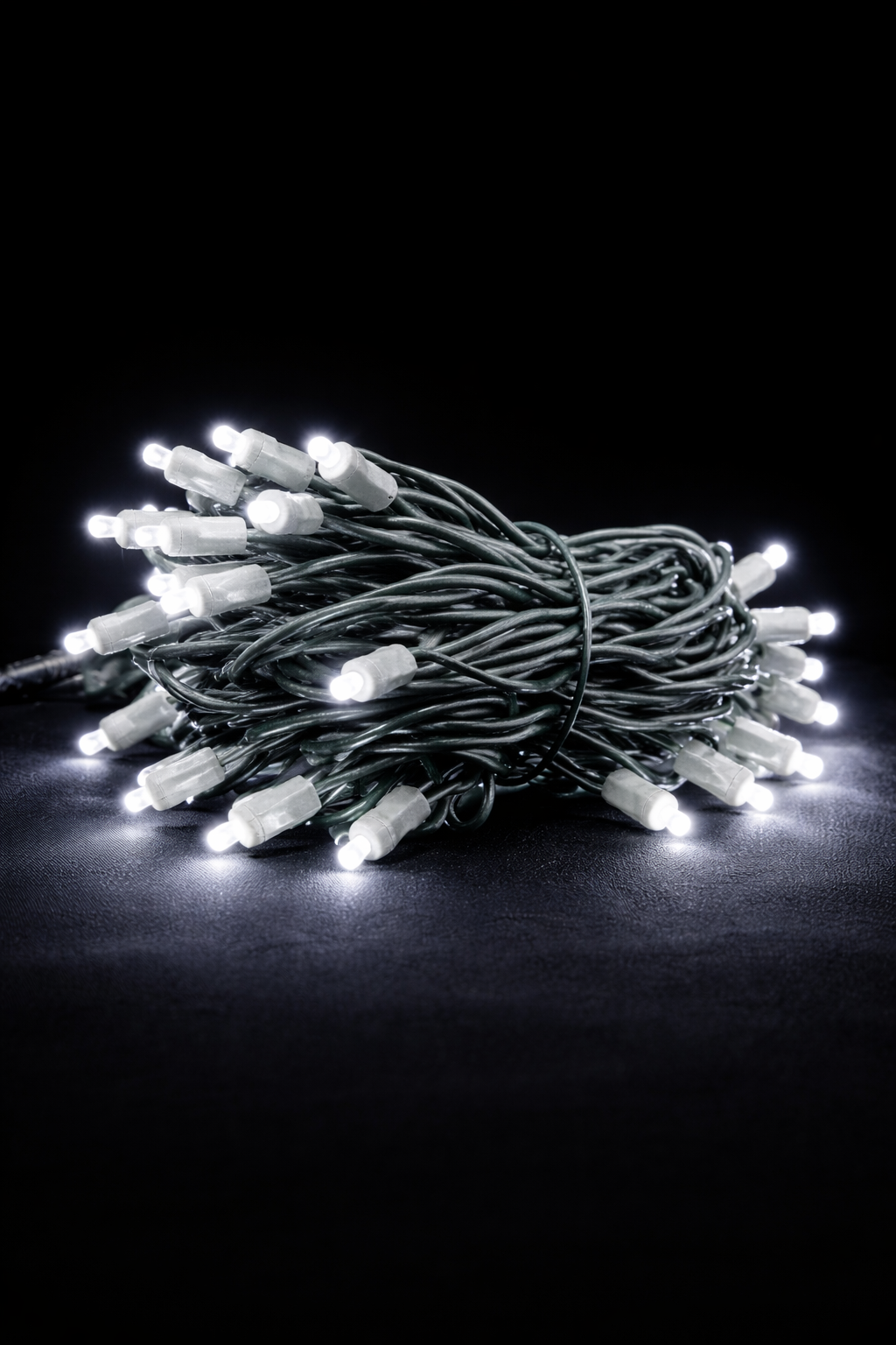 5MM Conical LED Light Strings- 25' 6" Spacing,  - Green Wire (XL-L9051SP)