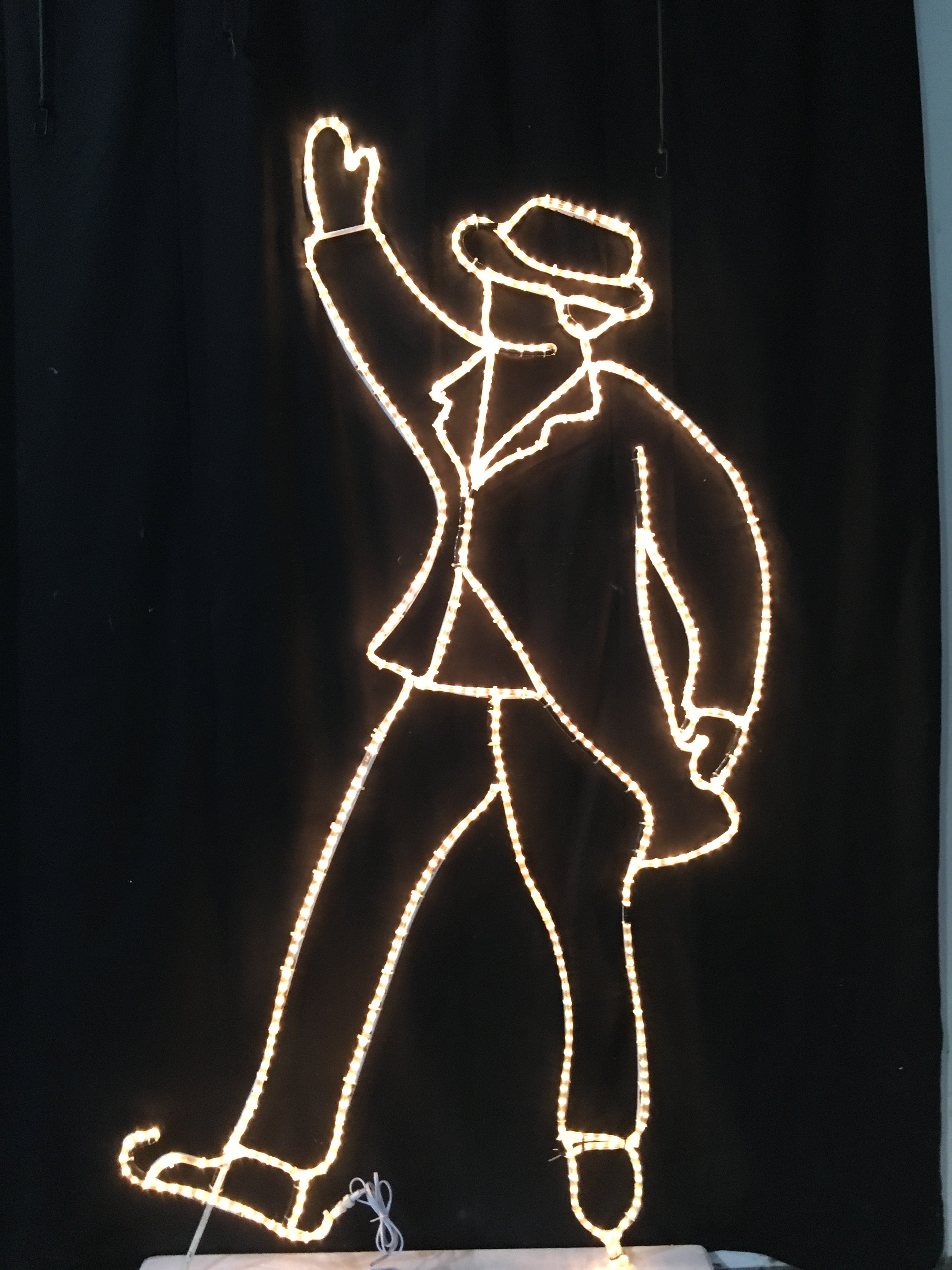 2D Steel Frame Victorian Male Skater Star Illuminations